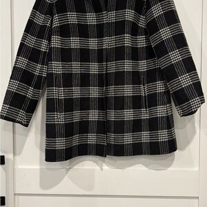 Talbots Black and Gray Plaid Jacket